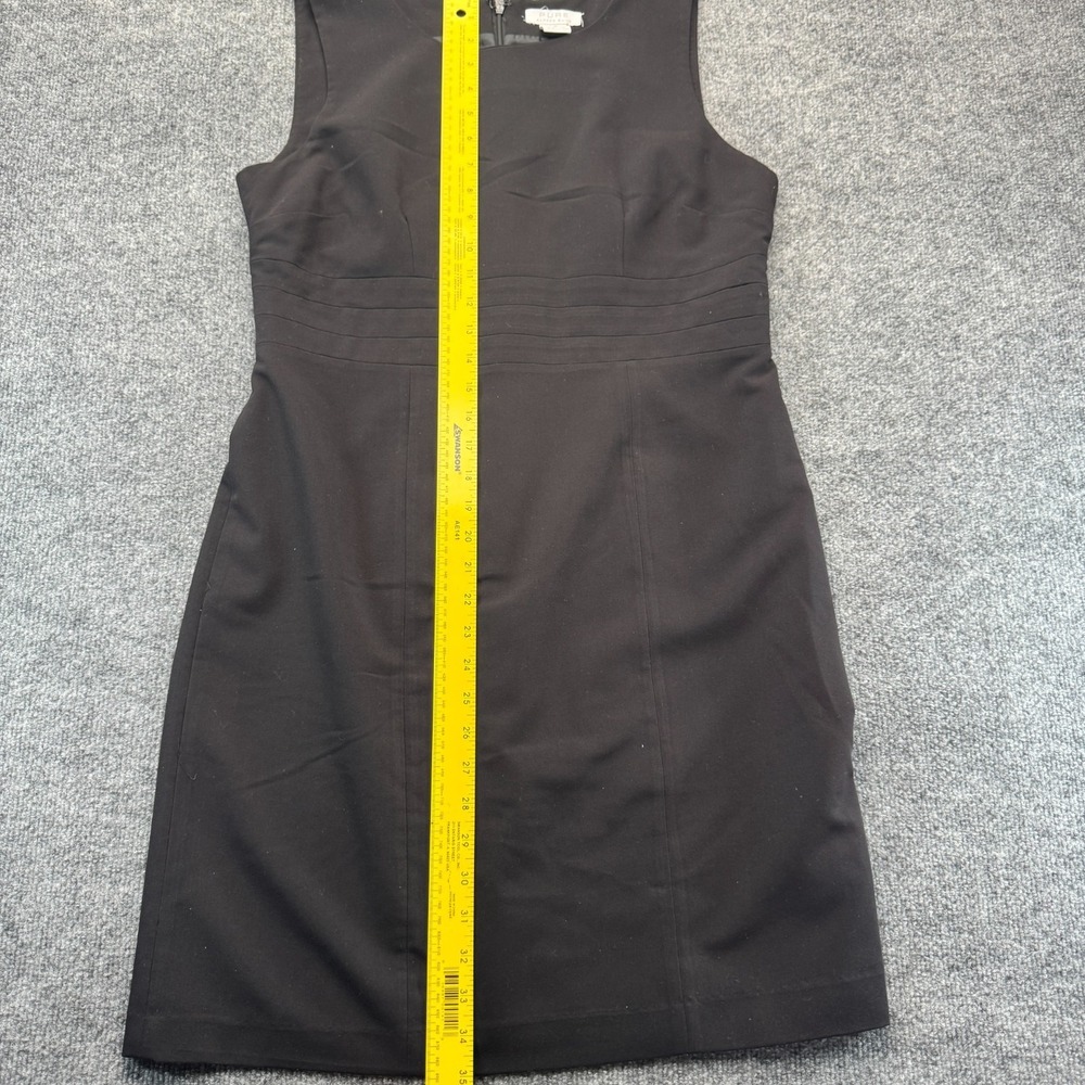 Pure Alfred Sung Black Sleeveless Sheath Dress Pleated Empire Waist Womens 12P - Picture 2 of 10